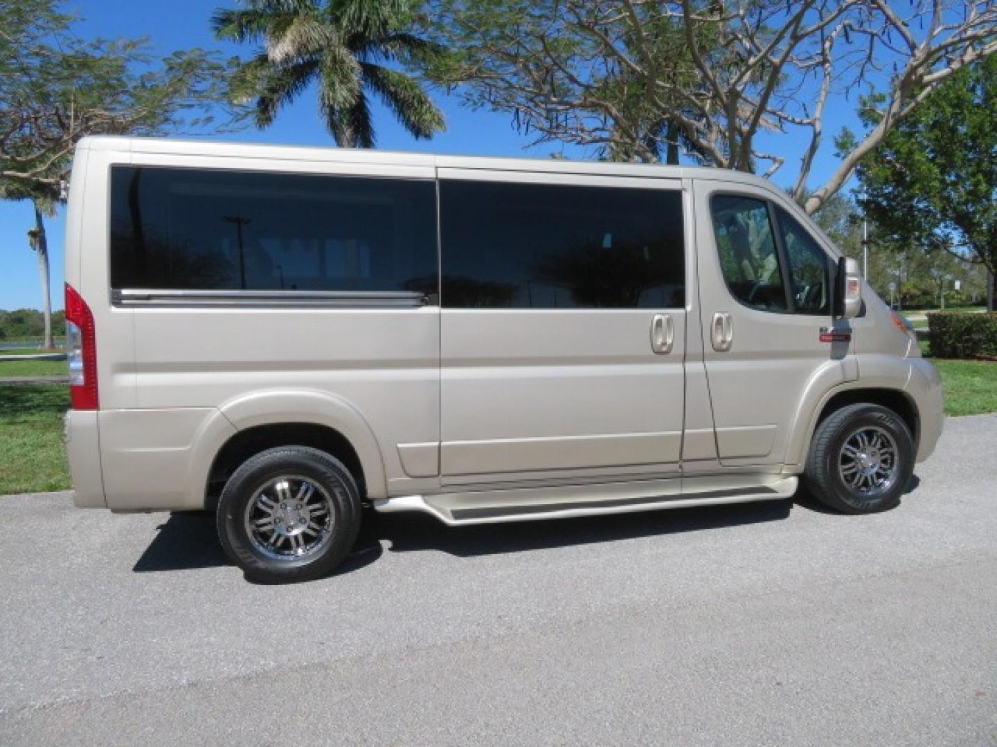 2016 Gold /Tan and Black Leather RAM Promaster (3C6TRVAG5GE) , located at 4301 Oak Circle #19, Boca Raton, FL, 33431, (954) 561-2499, 26.388861, -80.084038 - You are looking at a Gorgeous 2016 Ram Promaster Tempest X Handicap Wheelchair Conversion Van with 30K Original Miles, Lowered Floor, Dual Side Entry Doors, Power Passenger Side Entry Door, 750lb Braunability Wheelchair Lift, 4 Passenger Rear Power Bench Seat/Bed, Navigation, Rear Entertainment, Sur - Photo#18